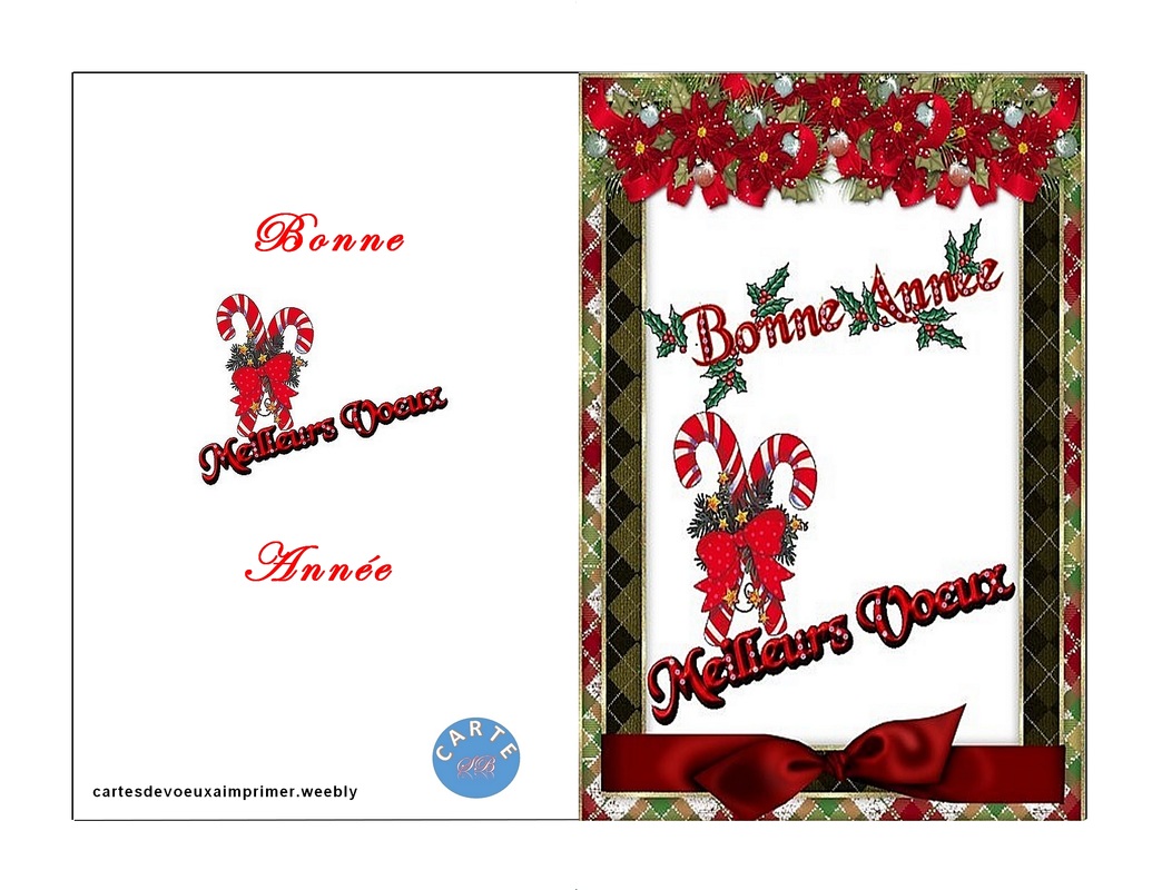 Carte Voeux Meilleur Nouvel An Doree gratuit à imprimer (carte 3503)